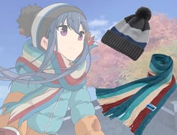 Amazon.co.jp: 【アニメグッズ】ゆるキャン△ マフラー ニット帽